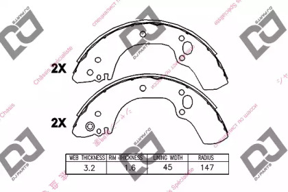 Комлект тормозных накладок DJ PARTS BS1321